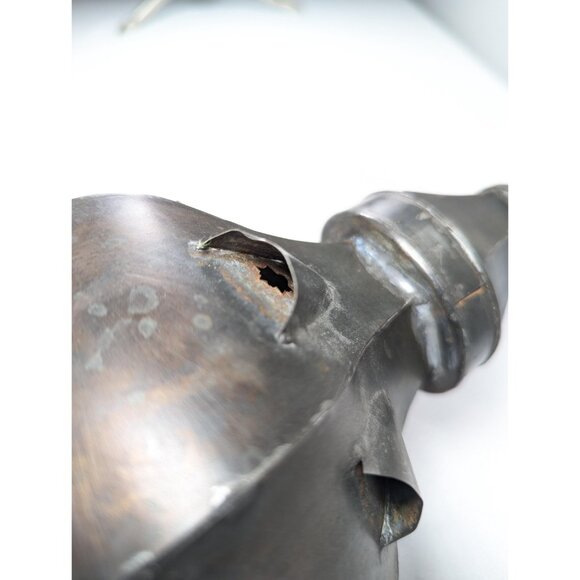 Vintage Moroccan metal pendant lantern, Small Ottoman Islamic porch foyer - Picture 10 of 10